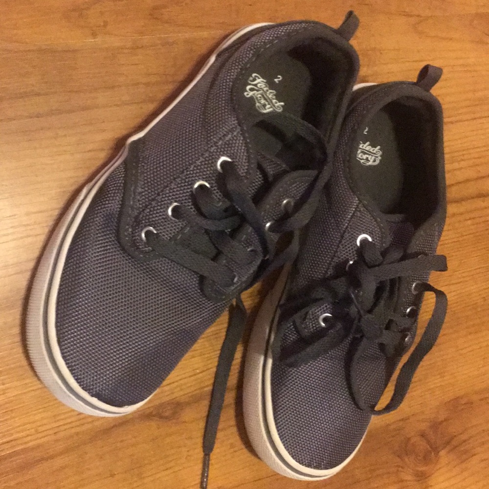 Gray metallic shoes